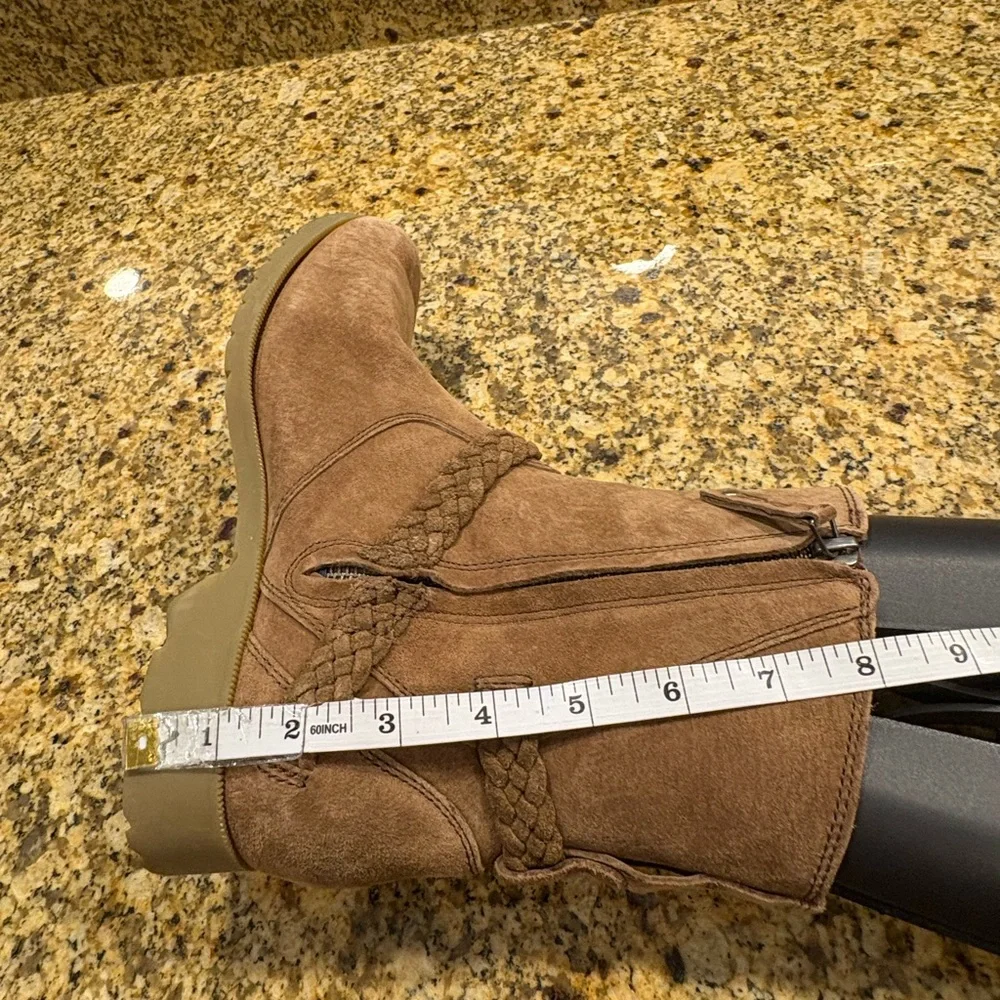 Teva De La Vina Suede Ankle Boot Leather Suede Bootie Brown Size 8.5
